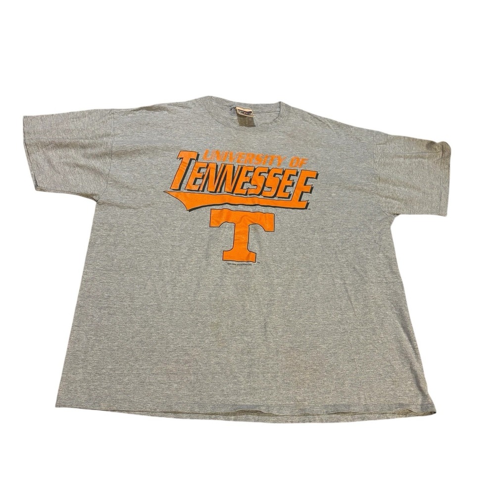 Red Oak Tennessee Volunteers Graphic Tee Grey Orange Mens XXL Collegiate Vintage